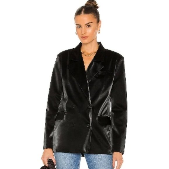 BLANKNYC Vegan Leather Blazer in Fighting Words Medium New with tags - Picture 2 of 14